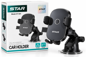 حامل موبايل للسيارة ستار STAR ET-501 بقاعدة شفاط وذراع متحرك